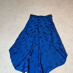 Stella McCartney Blue Skirt with Horse Pattern